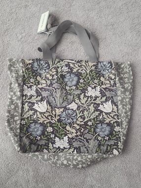MORRIS & CO. 100% Cotton Canvas Floral Tote Bag